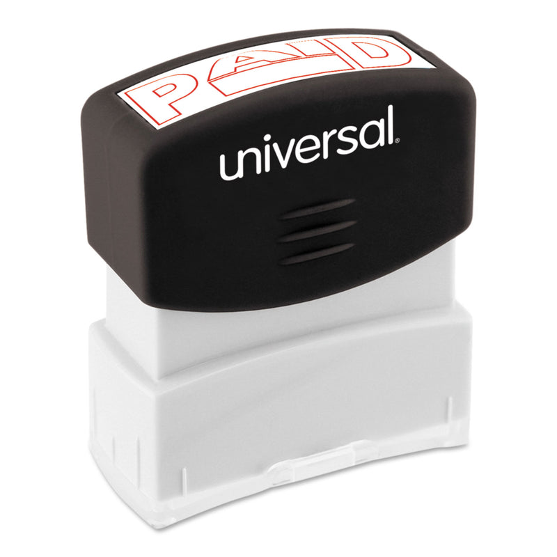Universal Message Stamp, PAID, Pre-Inked One-Color, Red