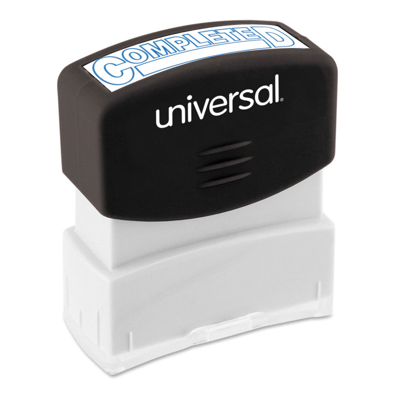 Universal Message Stamp, COMPLETED, Pre-Inked One-Color, Blue Ink