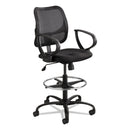 Safco Vue Series Mesh Extended-Height Chair, Supports Up to 250 lb, 23" to 33" Seat Height, Black Fabric
