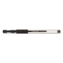 Universal Comfort Grip Gel Pen, Stick, Medium 0.7 mm, Black Ink, Clear Barrel, Dozen