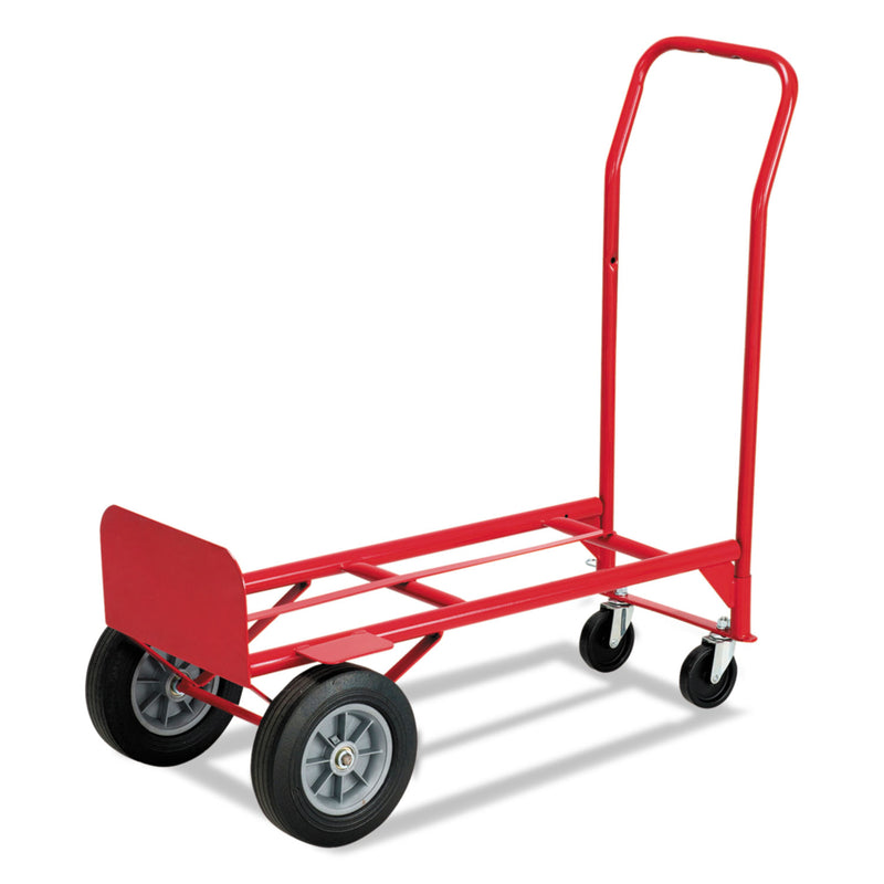Safco Two-Way Convertible Hand Truck, 500 to 600 lb Capacity, 18 x 51, Red