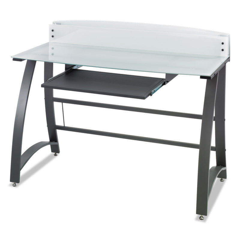 Safco Xpressions 47" Computer Desk, 47" x 23" x 37", Frosted/Black
