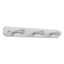 Safco Nail Head Wall Coat Rack, Three Hooks, Metal, 18w x 2.75d x 2h, Satin