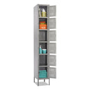 Safco Box Locker, 12w x 18d x 78h, Two-Tone Gray