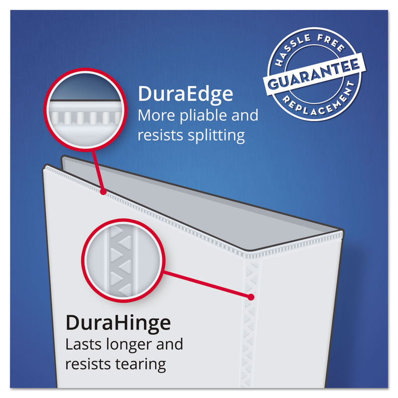 Avery Heavy-Duty Non-View Binder with DuraHinge and Locking One Touch EZD Rings, 3 Rings, 3" Capacity, 11 x 8.5, Blue