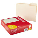 Universal Top Tab File Folders, 1/3-Cut Tabs: Assorted, Letter Size, 0.75" Expansion, Manila, 100/Box