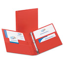 Avery Heavy-Duty Non-View Binder with DuraHinge and One Touch EZD Rings, 3 Rings, 1" Capacity, 11 x 8.5, Red