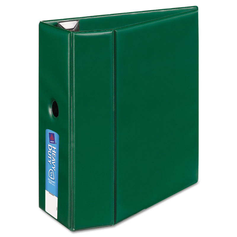Avery Heavy-Duty Non-View Binder with DuraHinge, Locking One Touch EZD Rings and Thumb Notch, 3 Rings, 5" Capacity, 11 x 8.5, Green