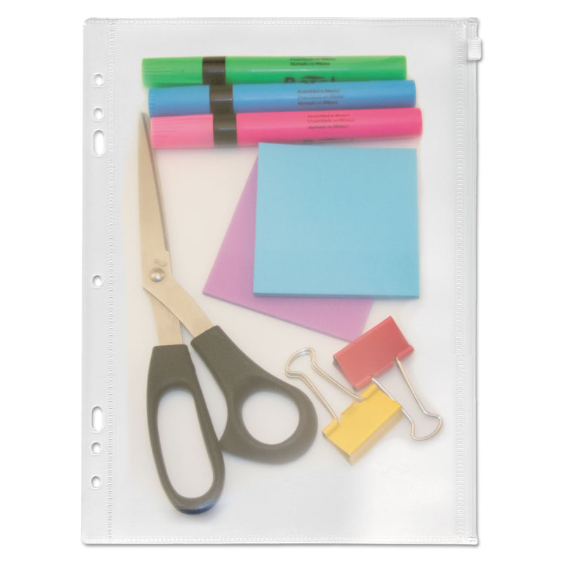 Angler's Zip-All Ring Binder Pocket, 8.5 x 11, Clear