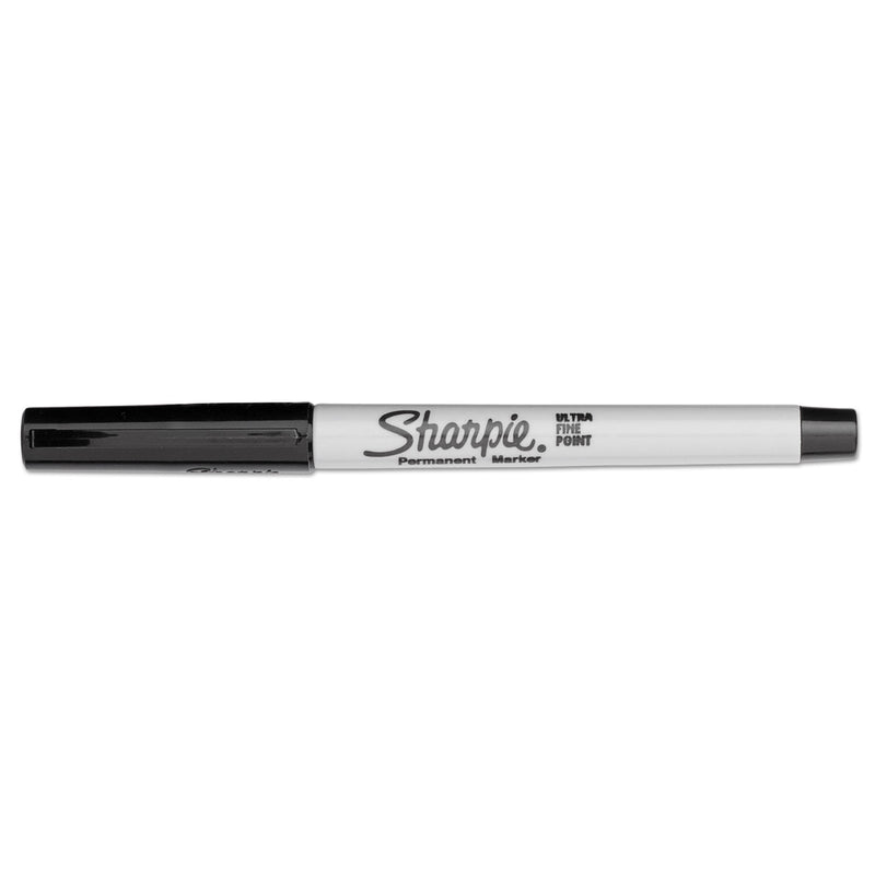 Sharpie Ultra Fine Tip Permanent Marker, Extra-Fine Needle Tip, Black, Dozen