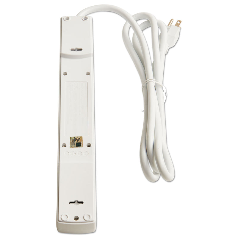 Innovera Surge Protector, 6 AC Outlets/2 USB Ports, 6 ft Cord, 1,080 J, White