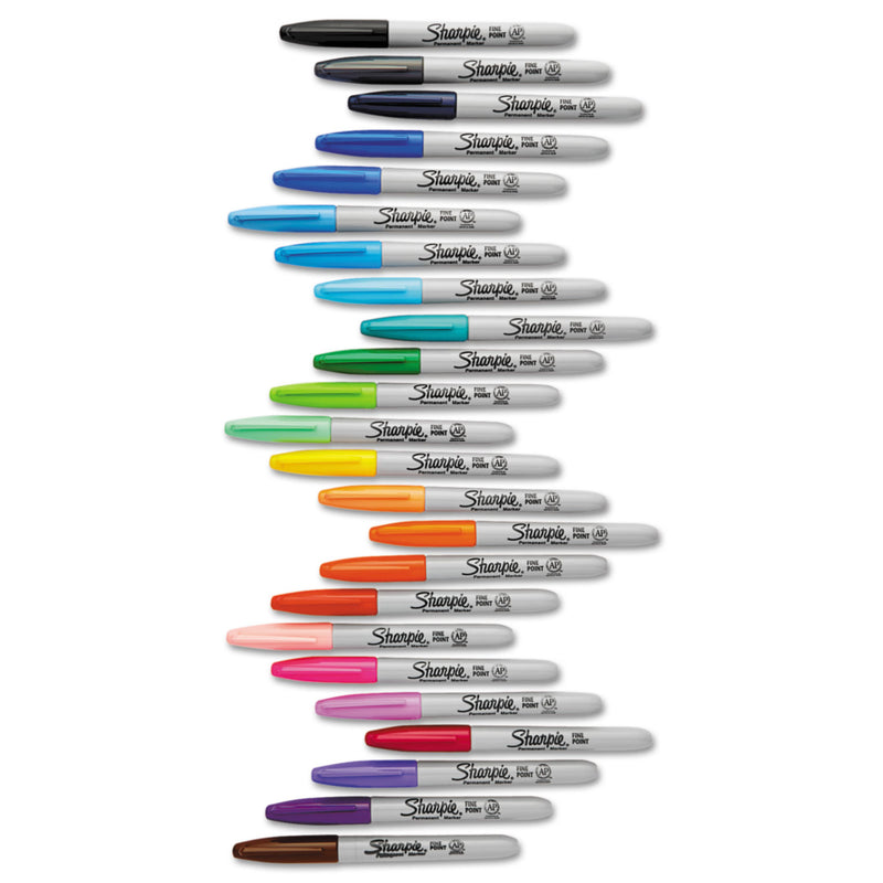 Sharpie Fine Tip Permanent Marker, Fine Bullet Tip, Assorted Colors, 24/Pack