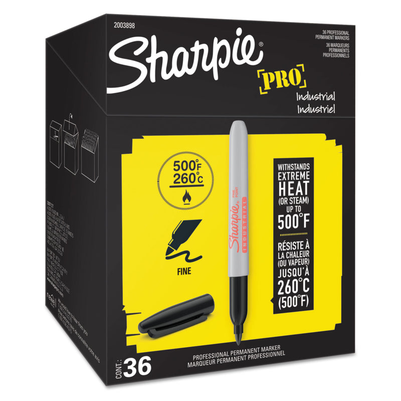 Sharpie Industrial Permanent Marker Value Pack, Fine Bullet Tip, Black
