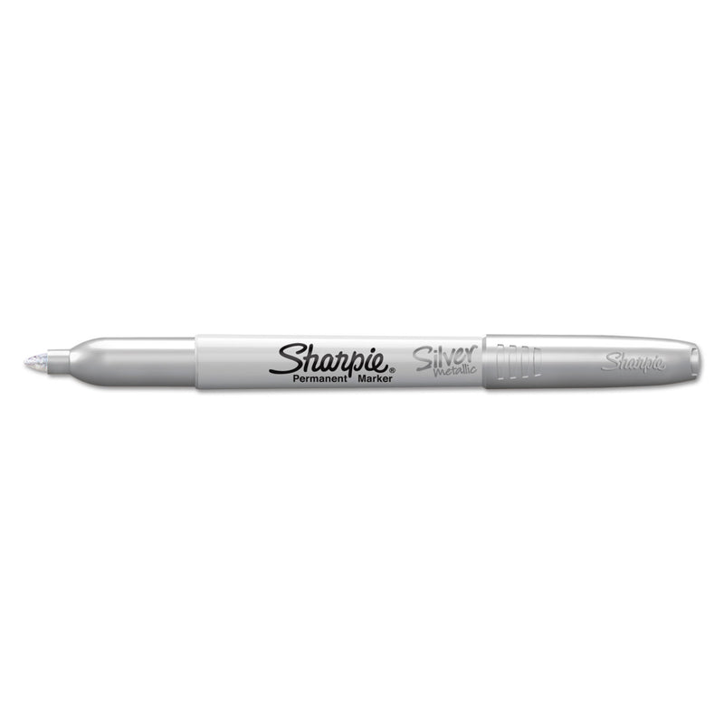 Sharpie Metallic Fine Point Permanent Marker Value Pack, Fine Bullet Tip, Metallic Silver, 36/Pack