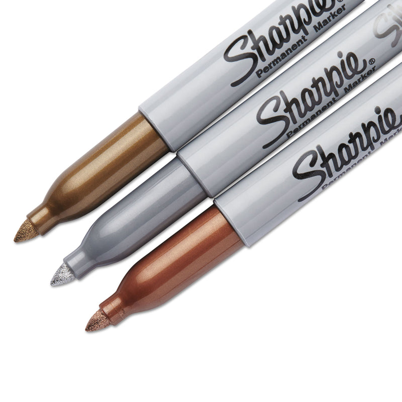 Sharpie Metallic Fine Point Permanent Marker Value Pack, Fine Bullet Tip, Assorted Colors, 36/Pack