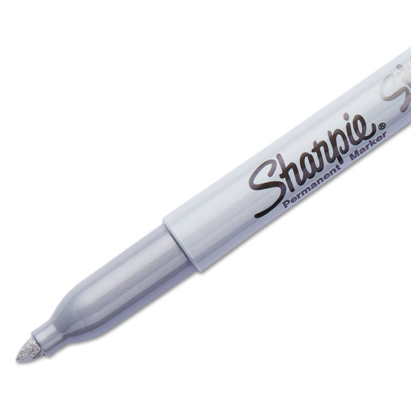 Sharpie Metallic Fine Point Permanent Marker Value Pack, Fine Bullet Tip, Metallic Silver, 36/Pack