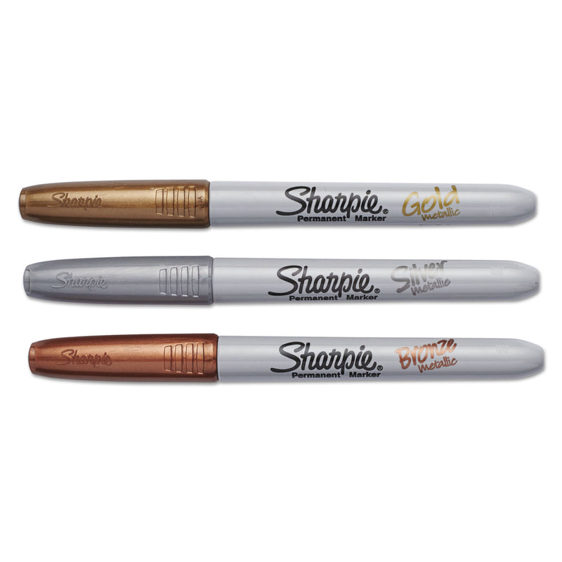 Sharpie Metallic Fine Point Permanent Marker Value Pack, Fine Bullet Tip, Assorted Colors, 36/Pack