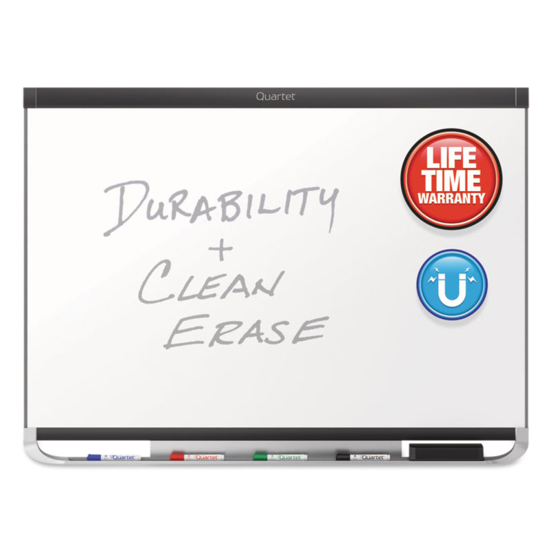 Quartet Prestige 2 DuraMax Magnetic Porcelain Whiteboard, 72 x 48, Graphite Frame