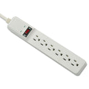 Fellowes Basic Home/Office Surge Protector, 6 AC Outlets, 15 ft Cord, 450 J, Platinum
