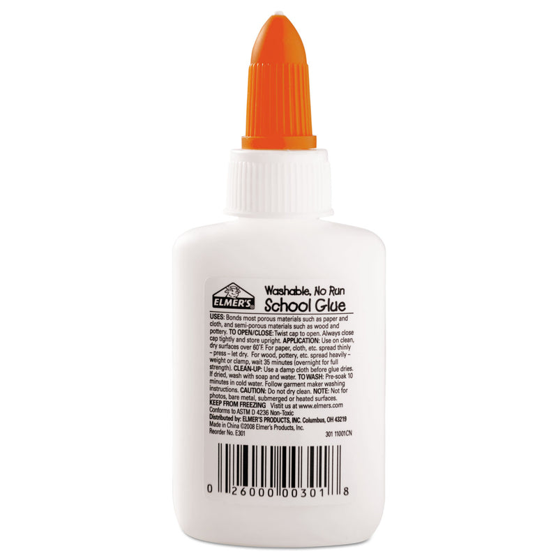 Elmer's Washable School Glue, 1.25 oz, Dries Clear
