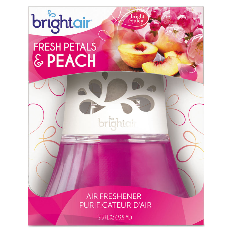 BRIGHT Air Scented Oil Air Freshener Diffuser, Fresh Petals and Peach, Pink, 2.5 oz
