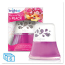 BRIGHT Air Scented Oil Air Freshener Diffuser, Fresh Petals and Peach, Pink, 2.5 oz, 6/Carton