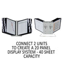 Durable InstaView Expandable Desktop Reference System, 10 Panels, Black Borders