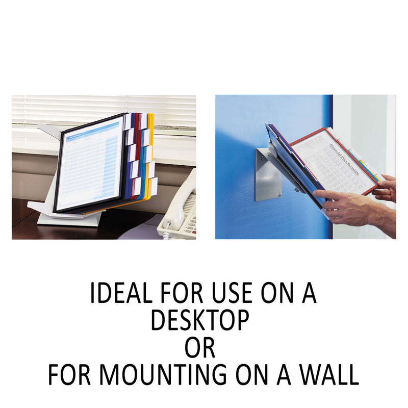 Durable VARIO Pro Desktop Reference System, 10 Panels, Legal, Assorted Borders and Panels