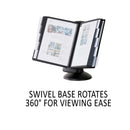 Durable SHERPA Motion Desk Reference System, 10 Panels, Black Borders