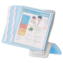 Durable SHERPA Style Desk-Mount Reference System, 10 Panel, 20 Sheet Capacity, Blue/Gray