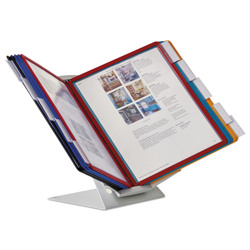 Durable VARIO Pro Desktop Reference System, 10 Panels, Legal, Assorted Borders and Panels