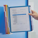 Durable Sherpa Wall-Mount Reference System, 10 Gray Panels, Letter, Assorted Borders