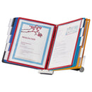 Durable SHERPA Desk Reference System, 10 Panels, 10 x 5.63 x 13.88, Assorted Borders