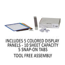 Durable VARIO Magnetic Wall Reference System, 5 Panels, 10 Pockets, Assorted Borders