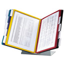 Durable VARIO Reference Desktop System, 10 Panels, Assorted Borders and Panels