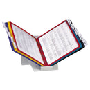 Durable VARIO Reference Desktop System, 10 Panels, Assorted Borders and Panels