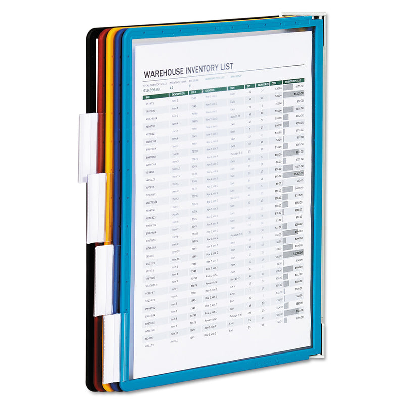 Durable VARIO Wall Reference System, 5 Panels, Letter, Asst. Borders and Panels