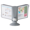 Durable SHERPA Motion Desk Reference System, 10 Panels, Gray Borders