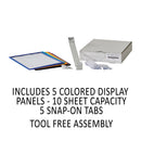 Durable VARIO Wall Reference System, 5 Panels, Letter, Asst. Borders and Panels