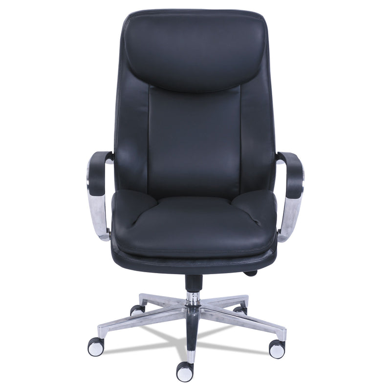 La-Z-Boy Commercial 2000 Big/Tall Executive Chair, Supports Up to 400 lb, 20.5" to 23.5" Seat Height, Black Seat/Back, Silver Base