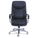 La-Z-Boy Commercial 2000 High-Back Executive Chair, Supports Up to 300 lb, 20.25" to 23.25" Seat Height, Black Seat/Back, Silver Base
