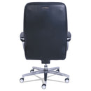 La-Z-Boy Commercial 2000 High-Back Executive Chair, Supports Up to 300 lb, 20.25" to 23.25" Seat Height, Black Seat/Back, Silver Base