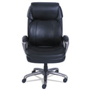 SertaPedic Cosset Big and Tall Executive Chair, Supports Up to 400 lb, 19" to 22" Seat Height, Black Seat/Back, Slate Base