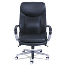 La-Z-Boy Commercial 2000 Big/Tall Executive Chair, Lumbar, Supports 400 lb, 20.25" to 23.25" Seat Height, Black Seat/Back, Silver Base