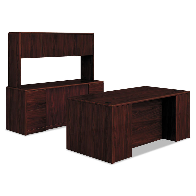 HON 10700 Series Credenza w/Doors, 72w x 24d x 29.5h, Mahogany