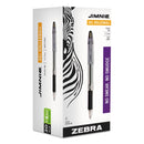 Zebra Jimnie Gel Pen Value Pack, Stick, Medium 0.7 mm, Black Ink, Smoke Barrel, 24/Box