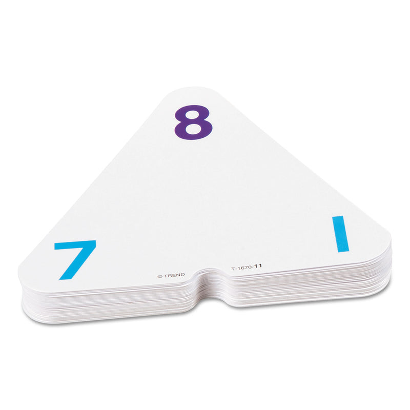 TREND Three-Corner Flash Cards, Addition/Subtraction, 5.5 x 5.5, 48/Set