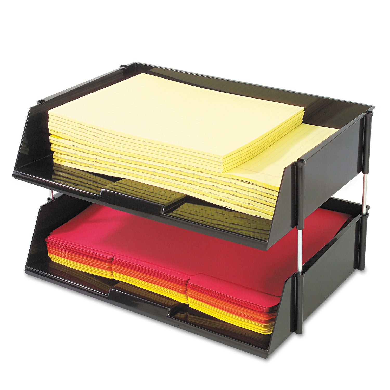 Industrial Tray Side-Load Stacking Tray Set, 2 Sections, Letter to ...
