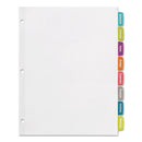 Avery Big Tab Printable White Label Tab Dividers, 8-Tab, 11 x 8.5, White, 20 Sets