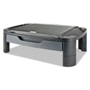 Alera 3-in-1 Cart/Stand, Plastic, 3 Shelves, 1 Drawer, 100 lb Capacity, 21.63" x 13.75" x 24.75", Black/Gray